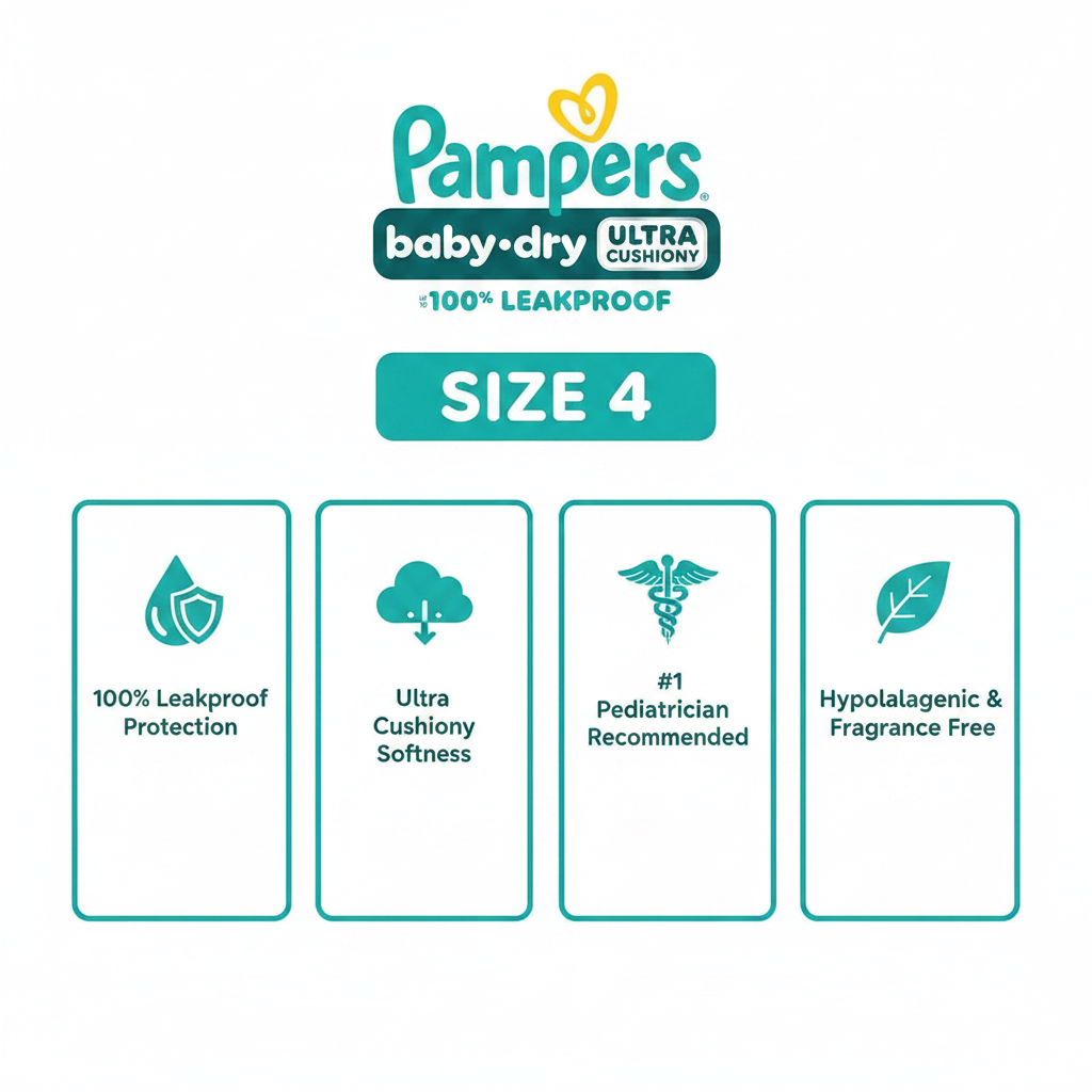 Pampers Baby-Dry Diapers Size 4 92 Count