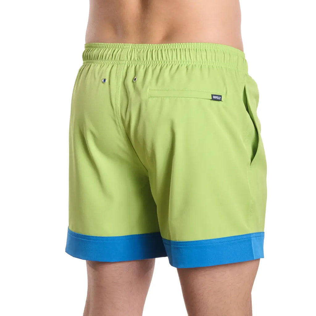 Key Lime Hybrid Short, Compression Lined Swim and Resort Trunk