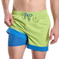Key Lime Hybrid Short, Compression Lined Swim and Resort Trunk