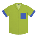 Key Lime Men's Button Down Resort Shirt, Modern Fit