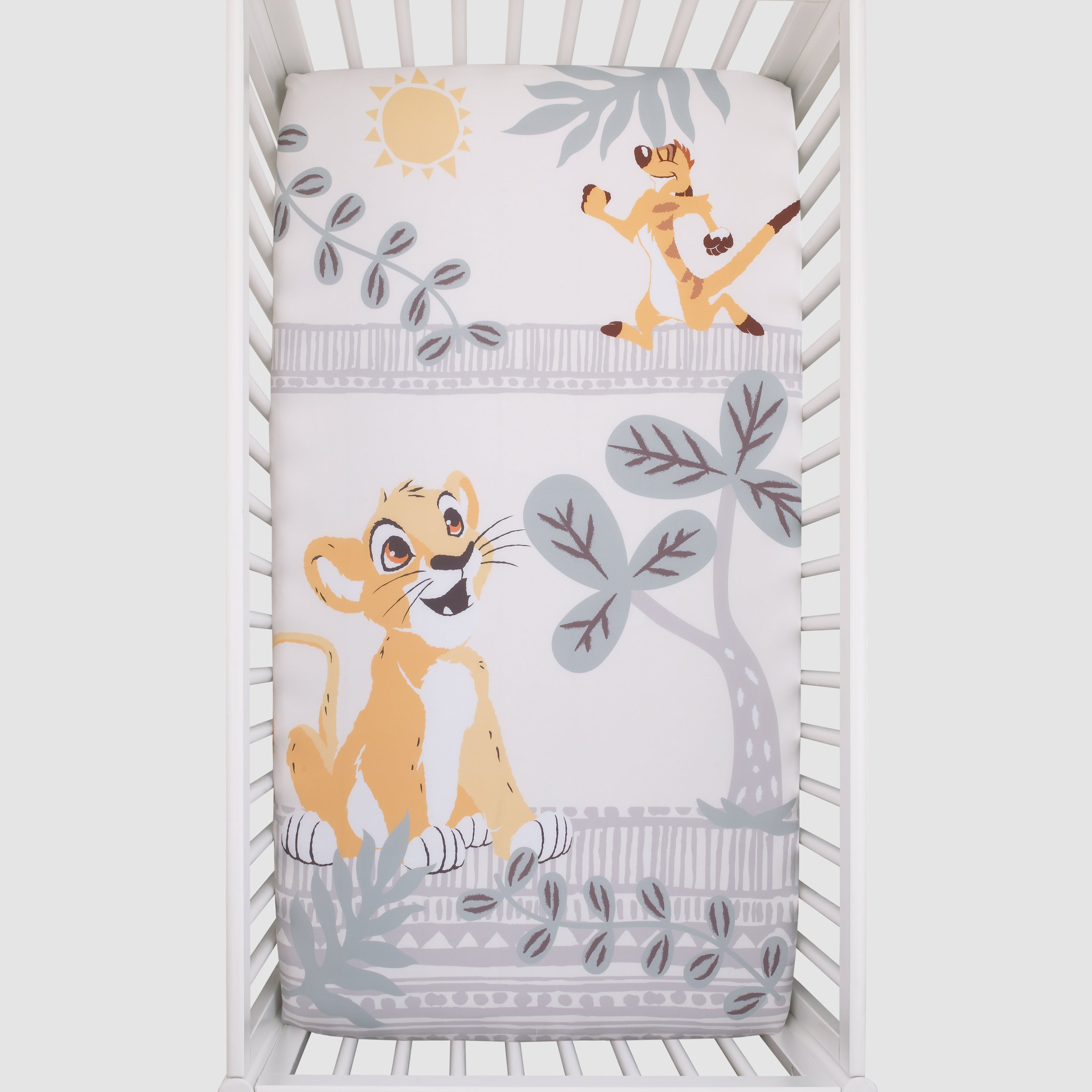 Lion King - Gold, Teal and Ivory Photo Op Fitted Crib Sheet