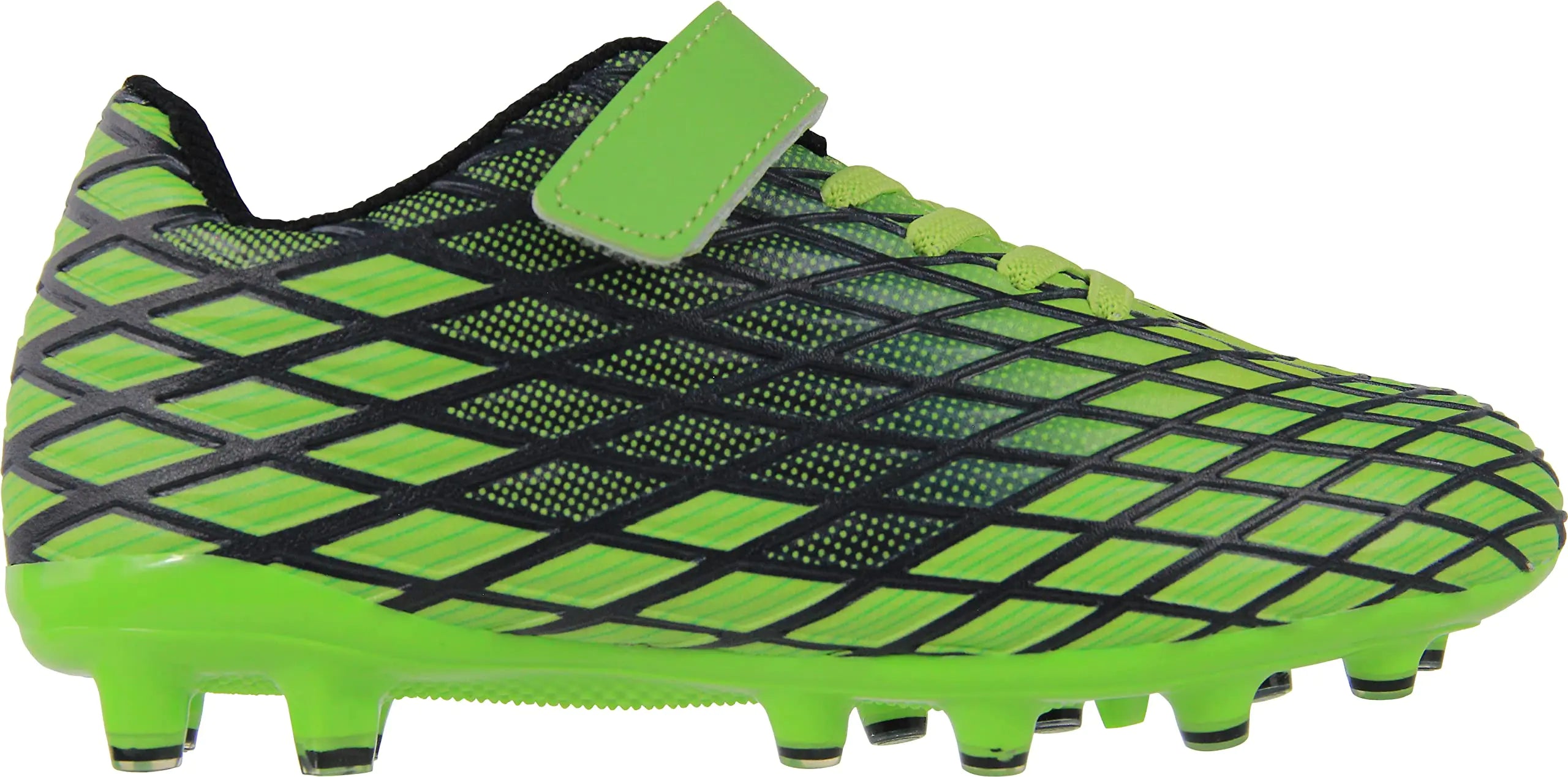Kids Soccer Cleats Outdoor Firm Ground Athletic Shoes 11 Little Kid Green - # BOAA71110003