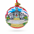 Balinese Temple, Denpasar, Indonesia Glass Ball Christmas Ornament 3.25 Inches
