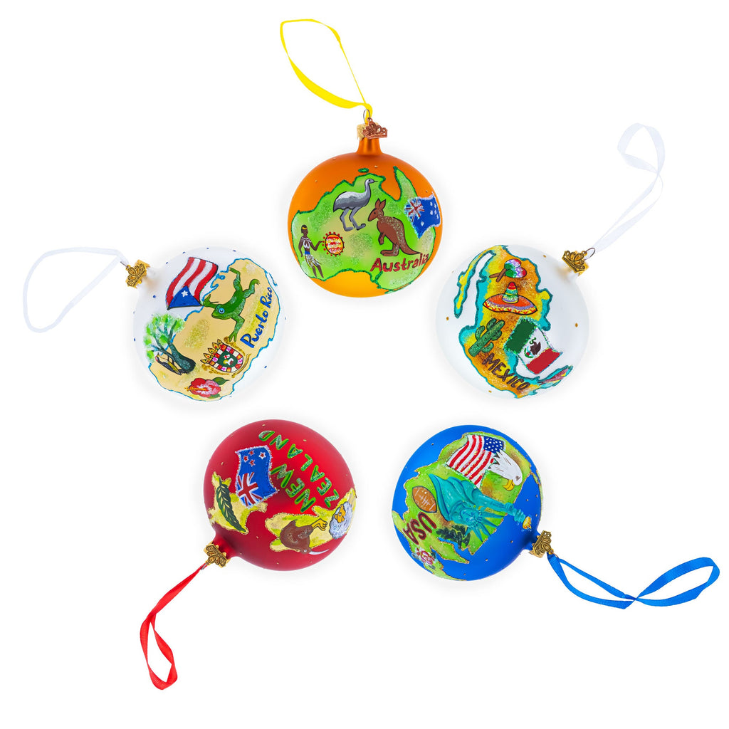 Niagara Falls USA Canada Glass Ball Christmas Ornament 4 Inches