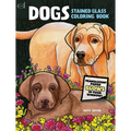 Dogs Stained Glass Coloring Book - Paperback