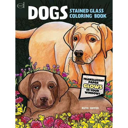 Dogs Stained Glass Coloring Book - Paperback