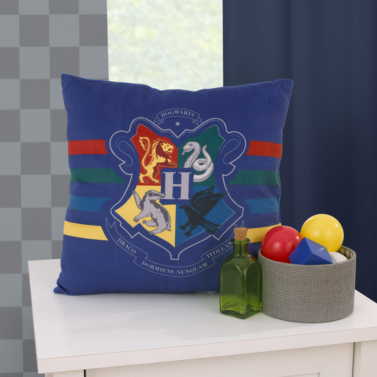 Harry Potter Hogwarts Navy Decorative Toddler Pillow