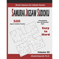Samurai Jigsaw Sudoku: 500 Easy to Hard Jigsaw Sudoku Puzzles Overlapping into 100 Samurai Style - Paperback
