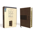 Niv, Premium Gift Bible, Leathersoft, Brown, Red Letter Edition, Indexed, Comfort Print - Imitation Leather