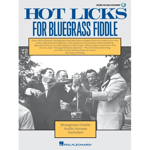 Hot Licks for Bluegrass Fiddle - Book with Online Audio - Paperback