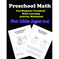 Preschool Math: Fun Beginner Preschool Math Learning Activity Workbook: For kids Ages 2-4: Preschool Math: Fun Beginner Preschool Math - Paperback