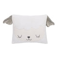 White and Grey Soft Sherpa Lamb Shaped Decorative Pillow with 3D Ears