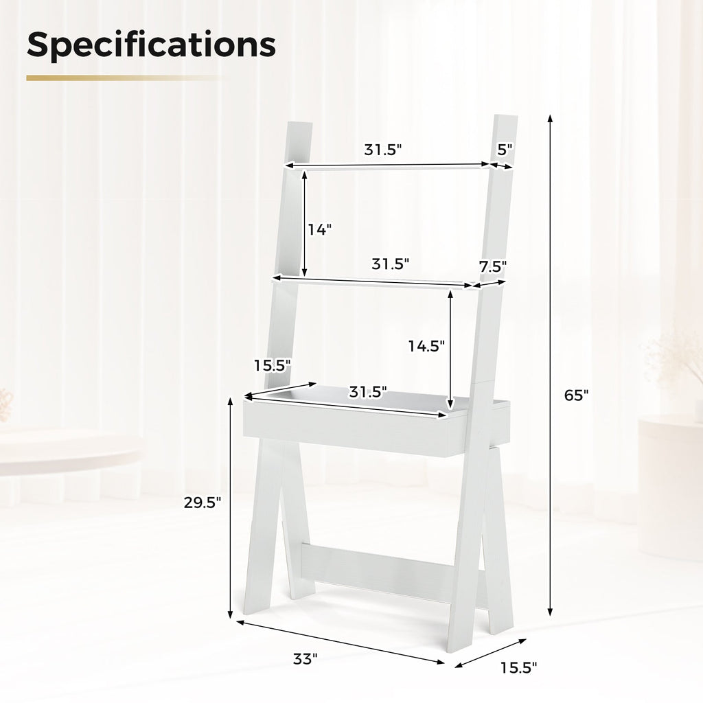 Ladder Shelf Desk