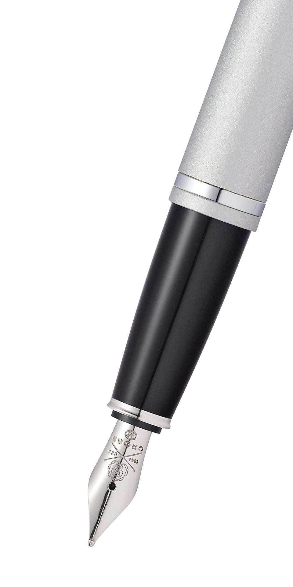 Calais™ Satin Chrome Stainless Steel Fine Nib Fountain Pen