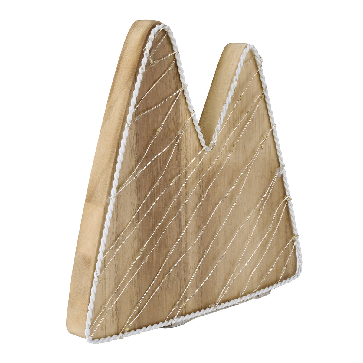 Mountain Shaped Lighted LED Natural Wood Wall Decor