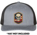 Leather Skull USA UV Printed Hat Patch