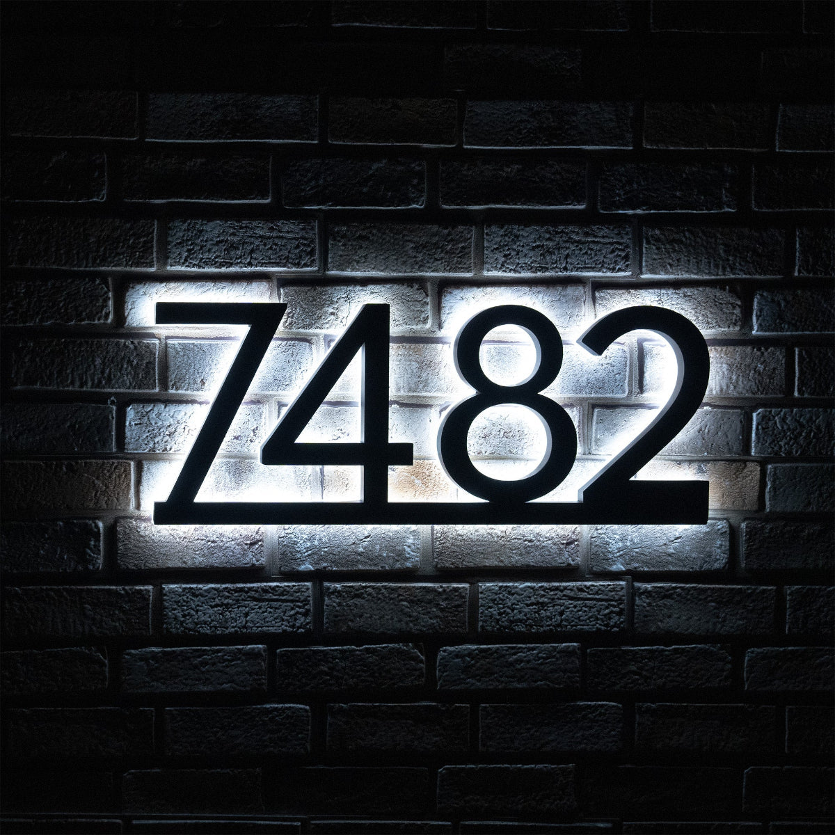 Backlit LED House Numbers with Underline – Modern Illuminated Address Numbers