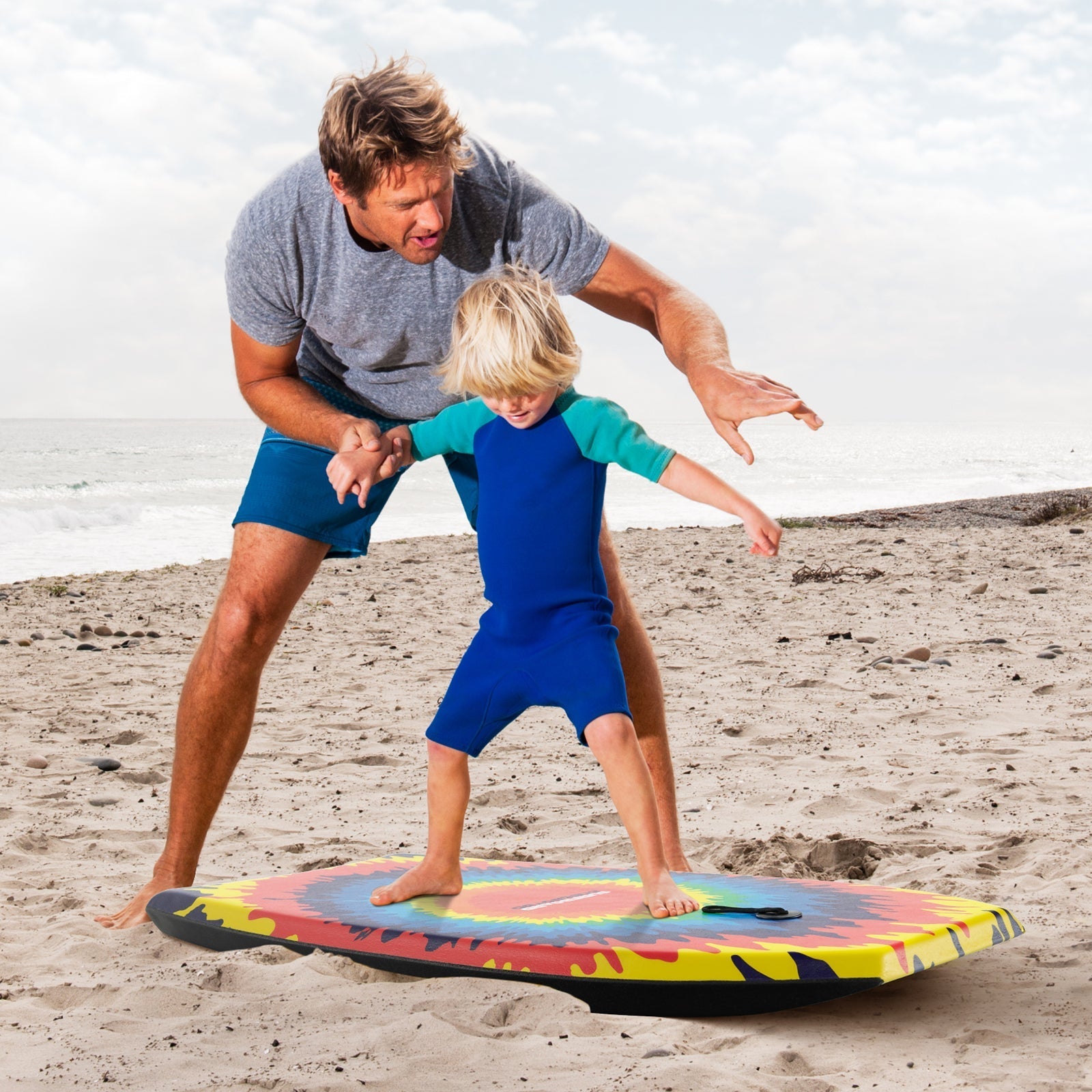 33/37/41 Inches Lightweight Body Board Boogie Board with EPS Core XPE Deck HDPE Bottom Multicolor3