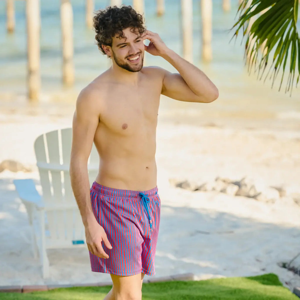 Linear Drift, Blaze and Harbor Hybrid Short, Compression Lined Swim and Resort Trunk