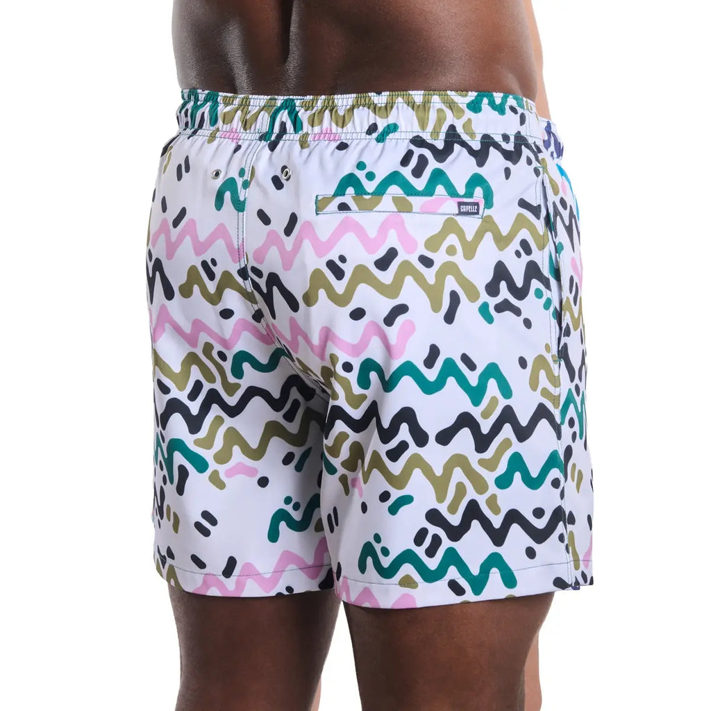 Line Rush, Orchid and Kelp Hybrid Short, Compression Lined Swim and Resort Trunk