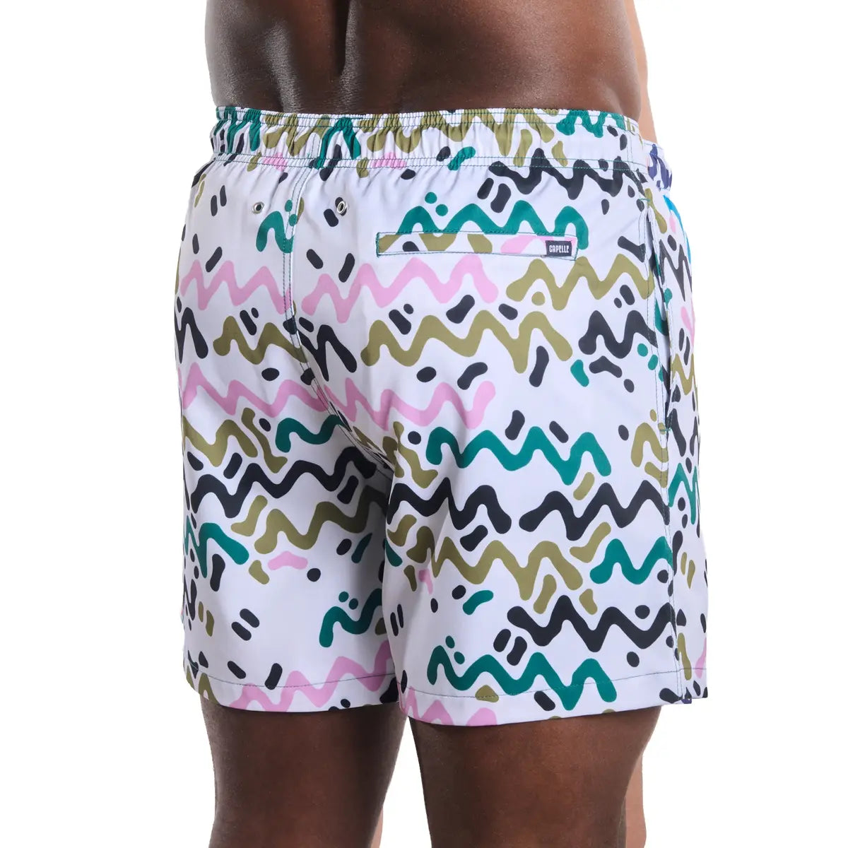 Line Rush, Orchid and Kelp Hybrid Short, Compression Lined Swim and Resort Trunk