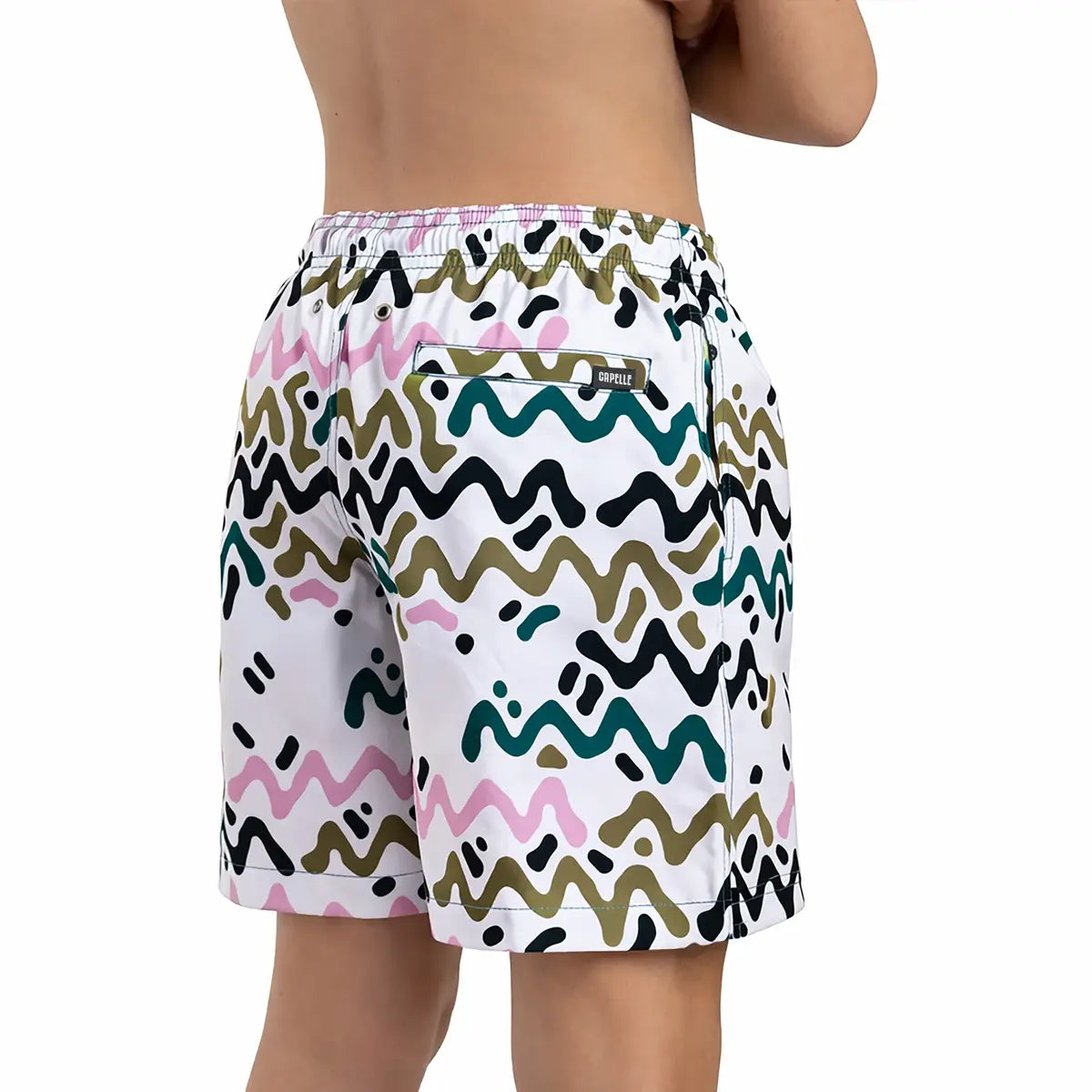 Line Rush, Orchid and Kelp Boys Hybrid Short, Swim and Play Trunk