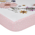 NoJo Keep Blooming Pink, White, Purple and Gold 'Dreams Come True' Wild Flowers 100% Cotton Photo Op Nursery Fitted Crib Sheet