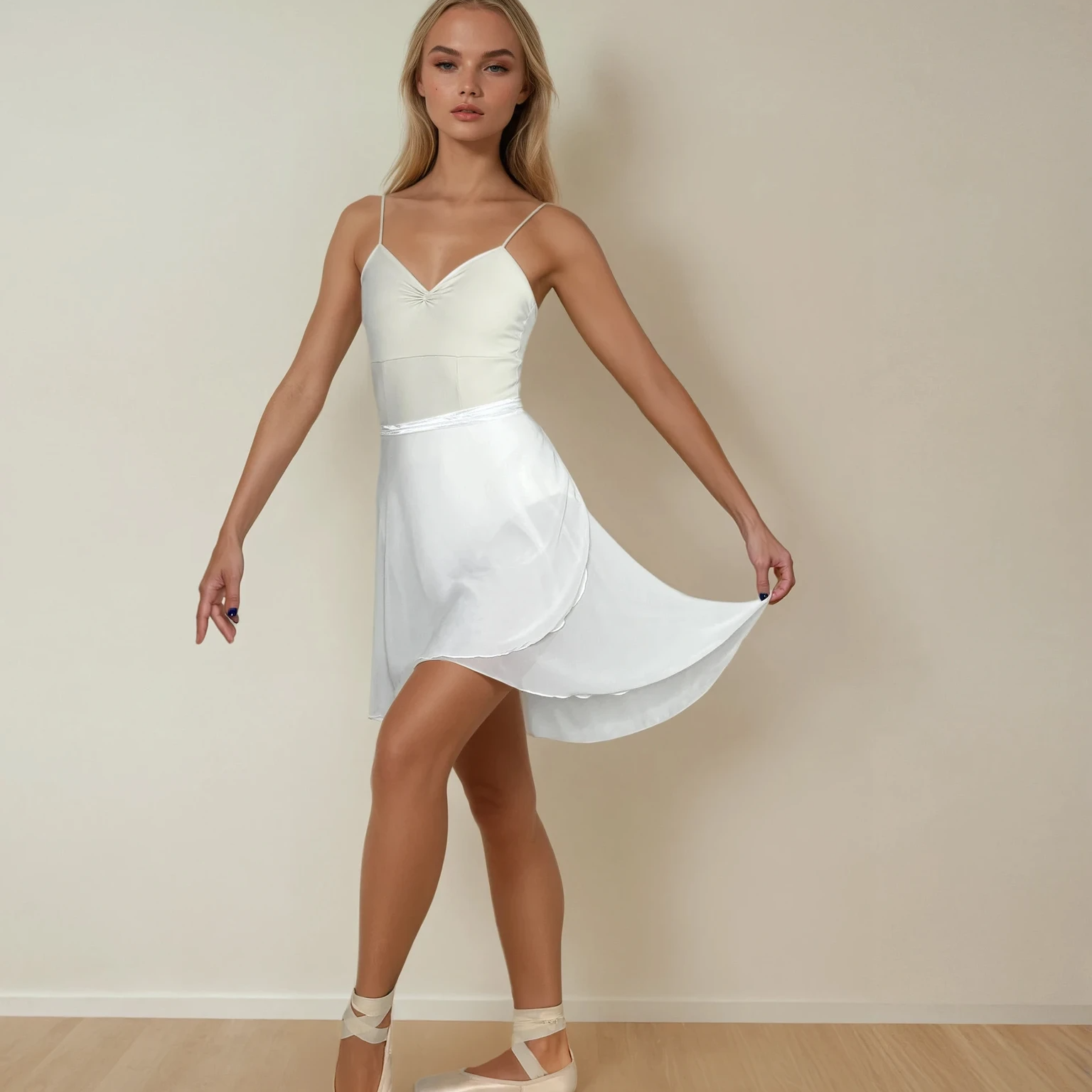 White Chiffon Ballet Wrap Skirt - Contemporary
