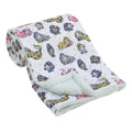 Princess White, Pink, Yellow, and Lavender Dot Super Soft Baby Blanket with Sherpa Back
