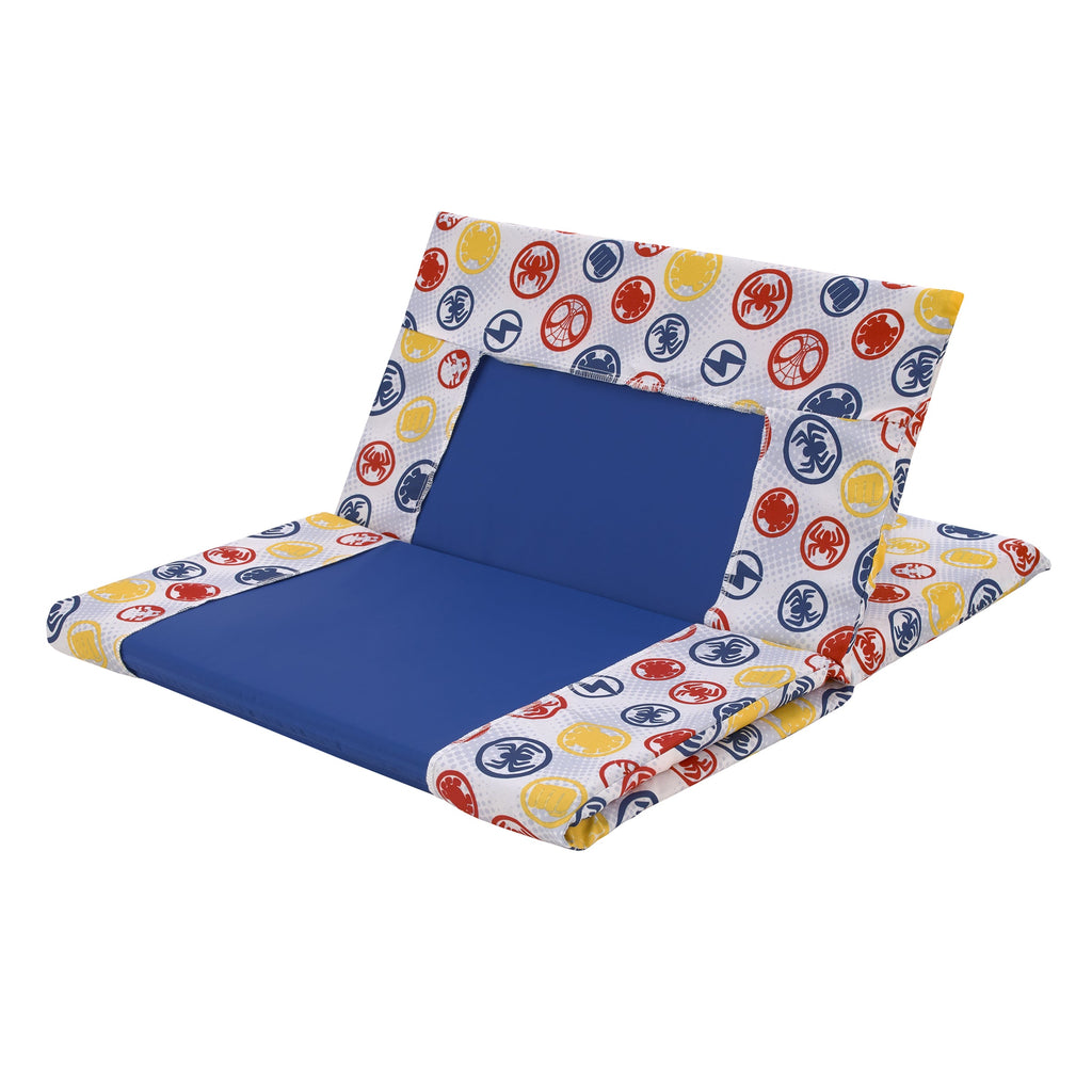 Spidey and His Amazing Friends Blue, Red, Yellow, and Green, Team Up Preschool Nap Pad Sheet