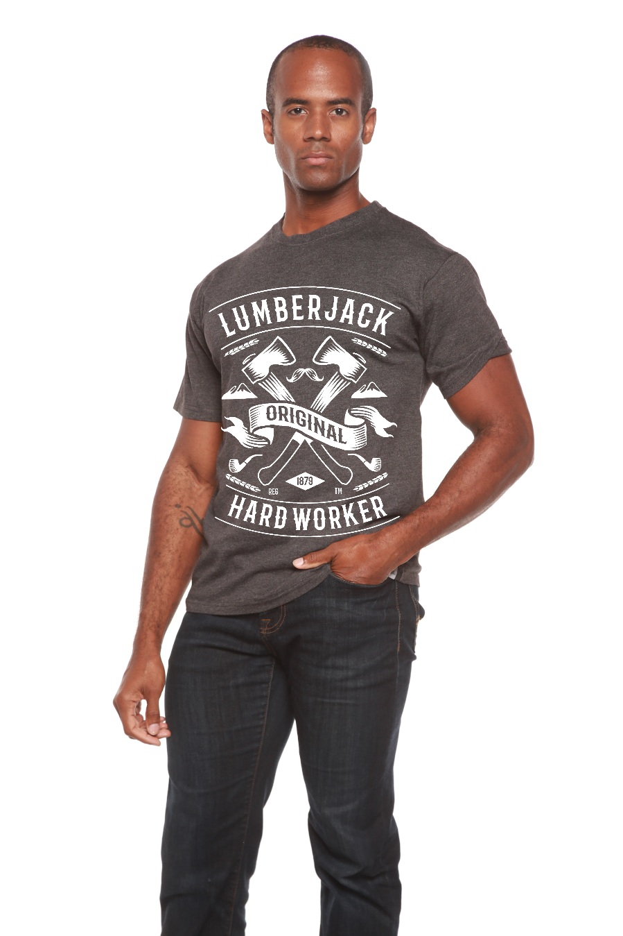LumberJack Men's Bamboo Viscose/Organic Cotton Short Sleeve Graphic T-Shirt