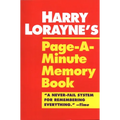 Harry Lorayne's Page-a-Minute Memory Book - Paperback