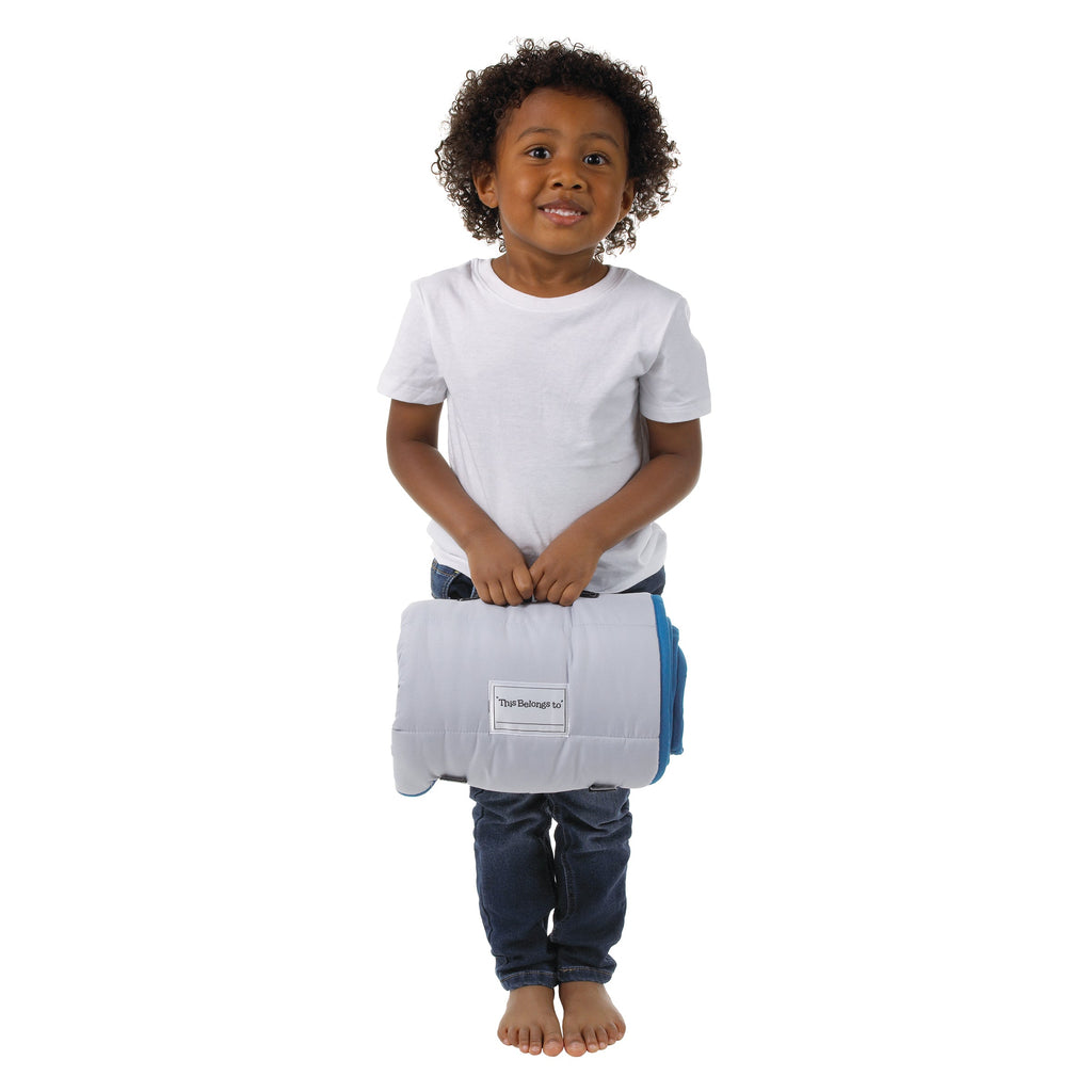 Rule the Galaxy Blue, Grey, White Toddler Nap Mat
