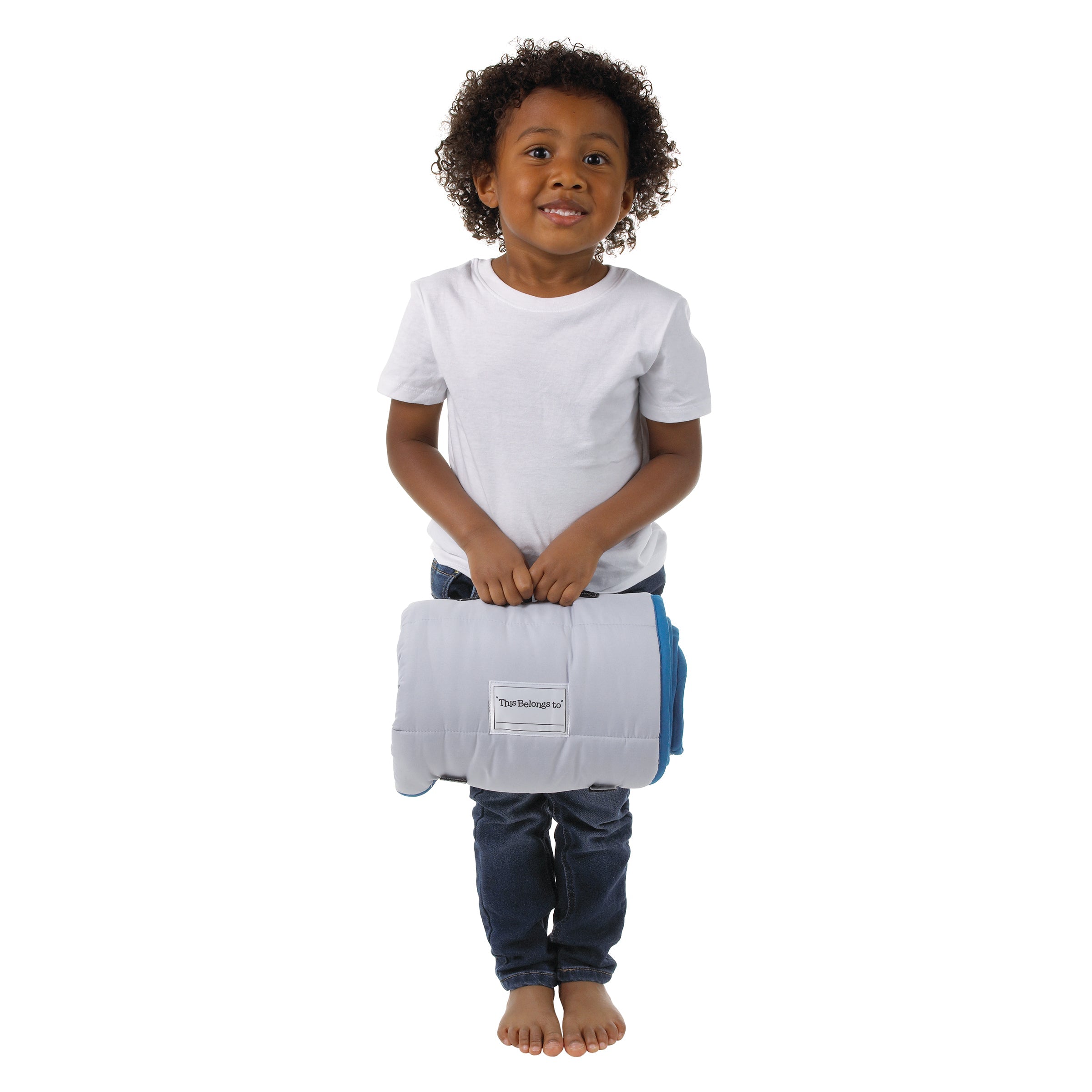 Rule the Galaxy Blue, Grey, White Toddler Nap Mat