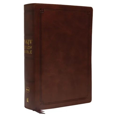 NKJV Study Bible, Leathersoft, Brown, Comfort Print: The Complete Resource for Studying God's Word - Imitation Leather