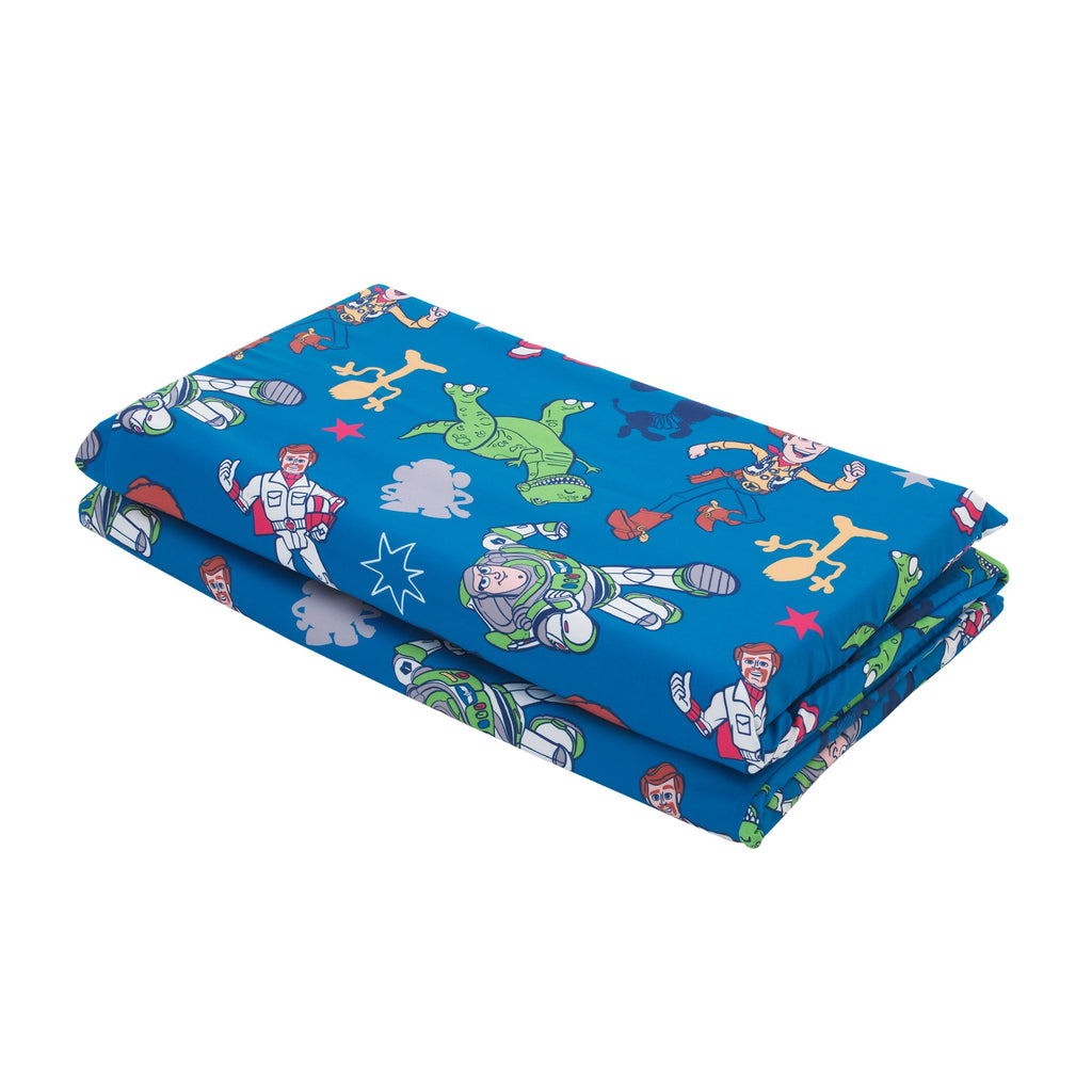 Toy Story Blue and Green Preschool Nap Pad Sheet