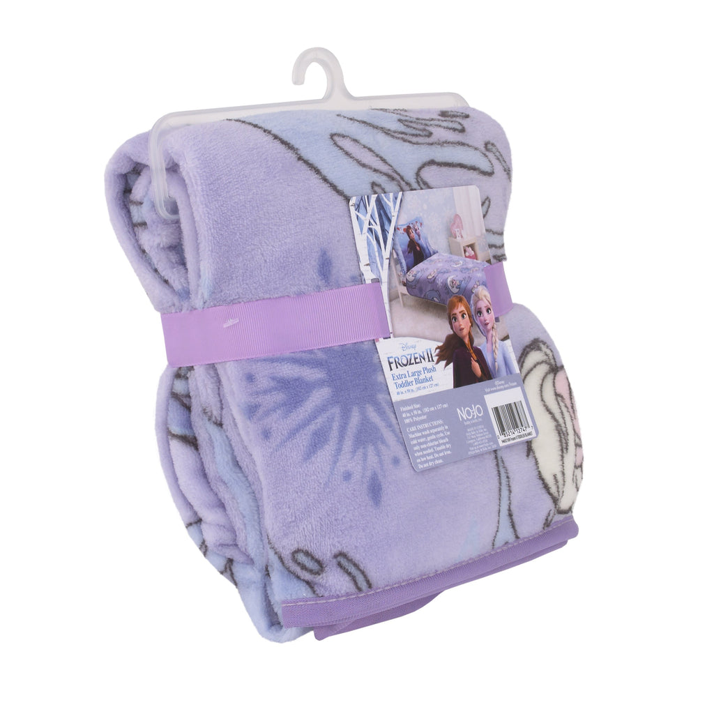 Frozen 2 Elsa and Nokk Lavender and Pink Super Soft Toddler Blanket - 40"x 50"