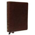NKJV, Journal the Word Bible, Large Print, Bonded Leather, Brown, Red Letter Edition: Reflect, Journal, or Create Art Next to Your Favorite Verses - Bonded Leather