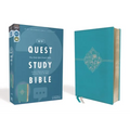 Niv, Quest Study Bible, Leathersoft, Blue, Comfort Print: The Only Q and A Study Bible - Imitation Leather