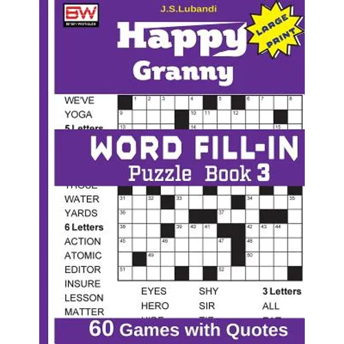 Happy Granny WORD FILL-IN Puzzle Book 3 - Paperback