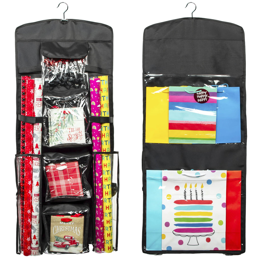 Gift Wrap Storage Organizer Wrapping Paper Holder Christmas Gift Bag Hanging Container