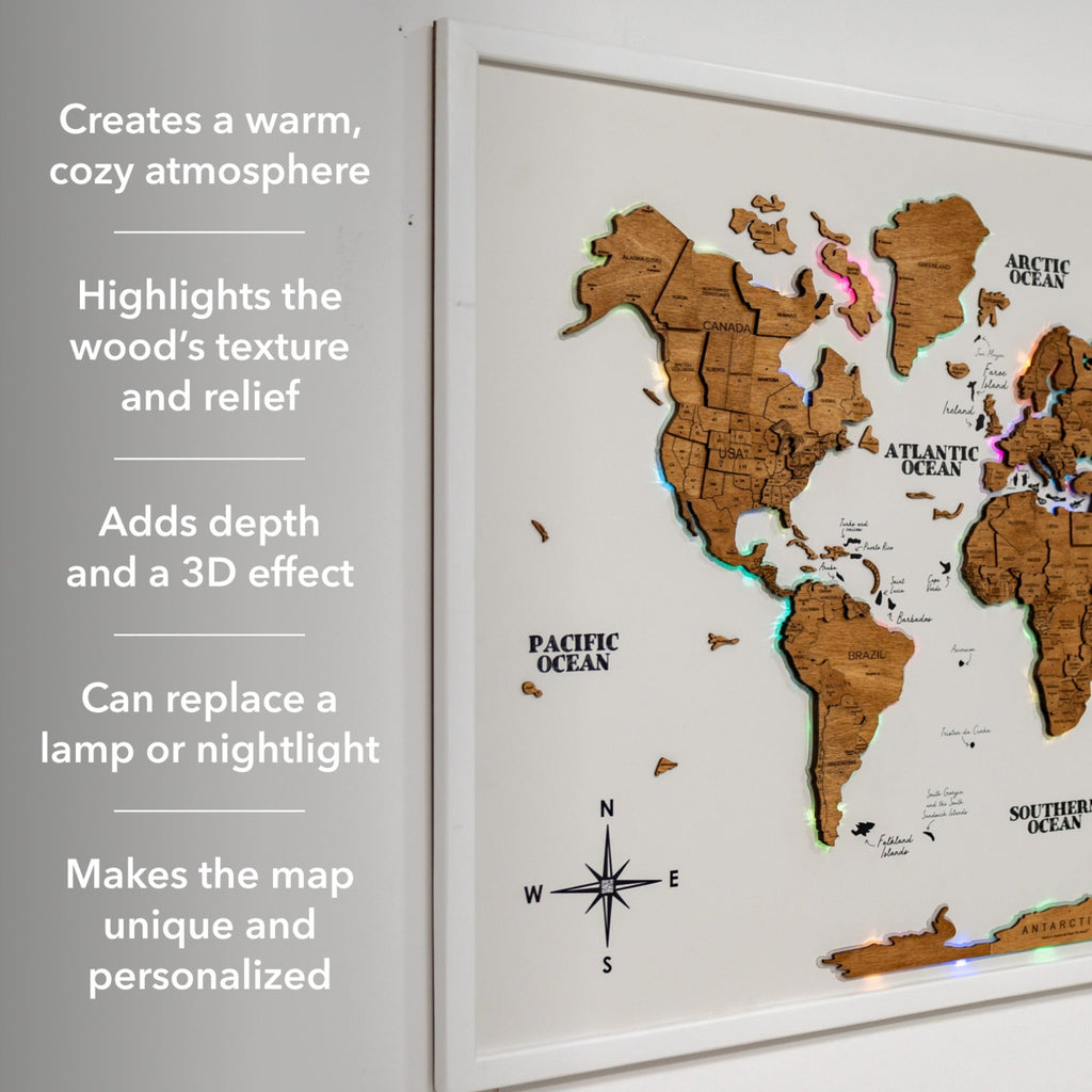 Map on Board LED 2.0 Oak