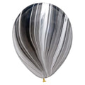 Marble Black and White Latex Balloon Pack (12")