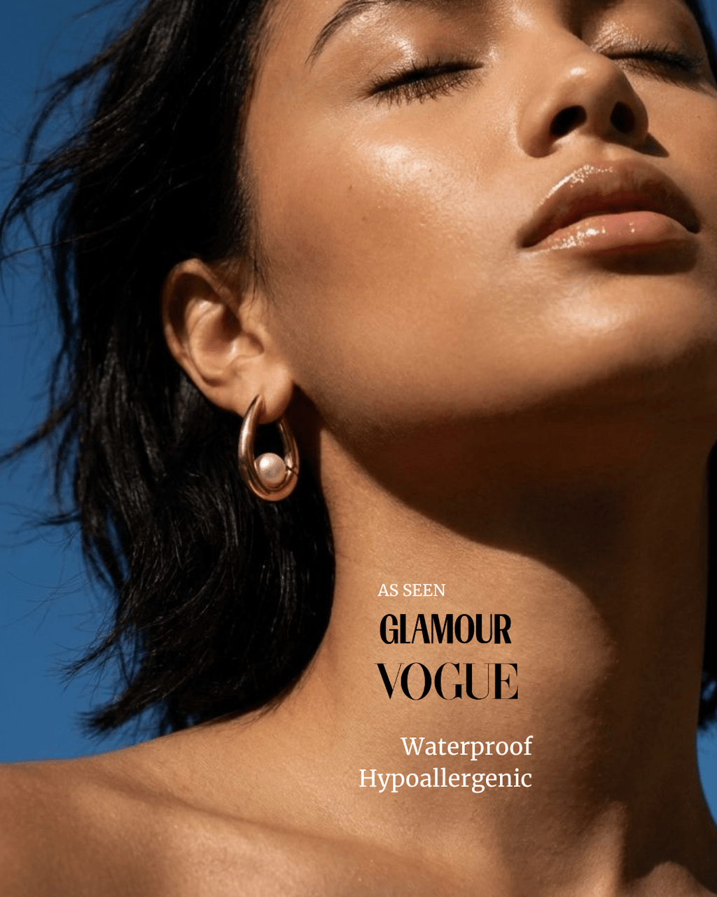 Margot Waterproof Pearl Huggie Earring