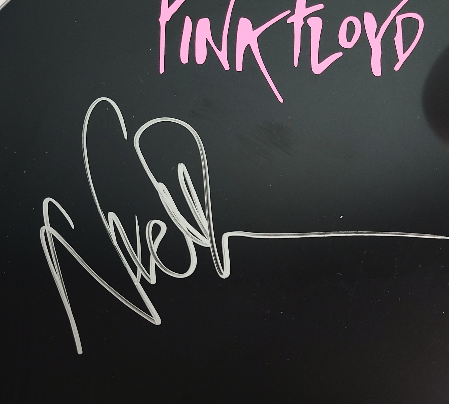 Pink Floyd Nick Mason Signed Custom Framed Drum Head Drumhead Display