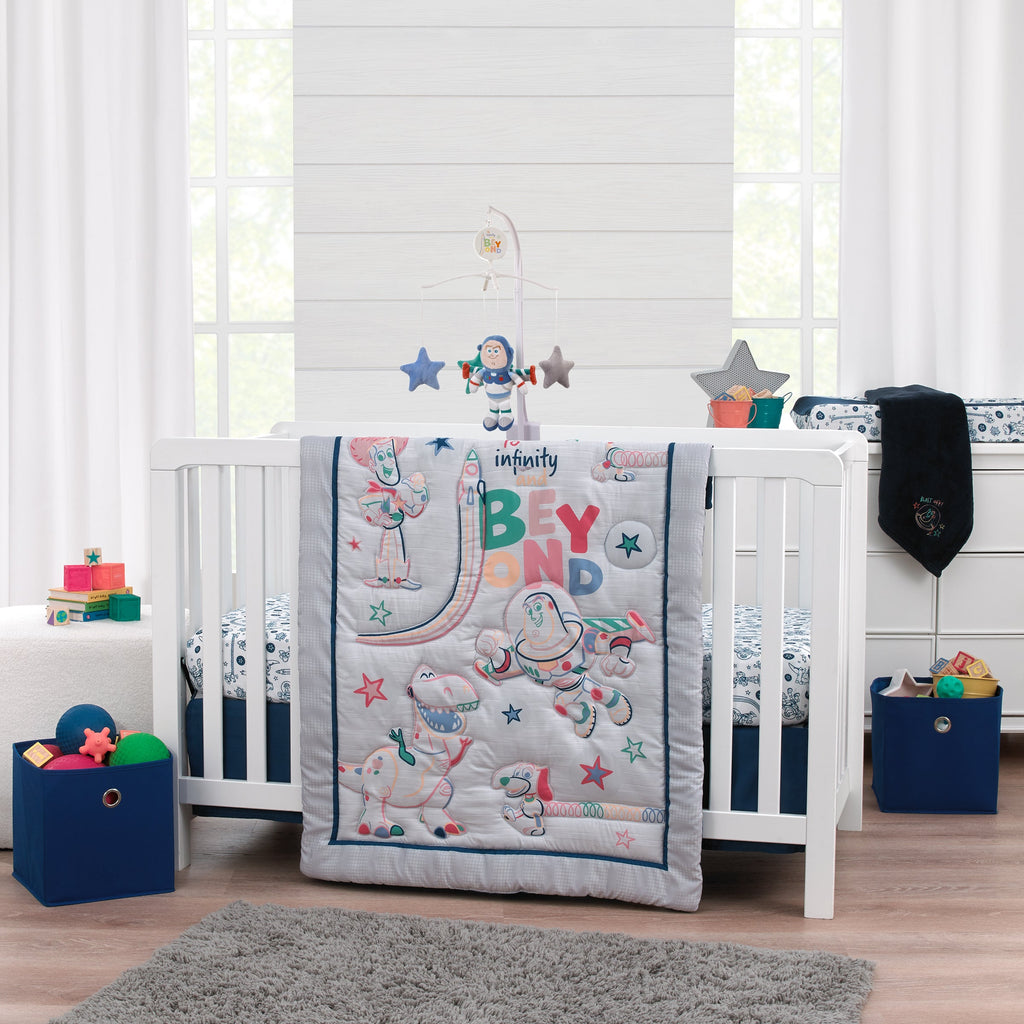 Toy Story Color Crazy Grey, Blue, Orange and Green Buzz Lightyear and Stars Musical Mobile