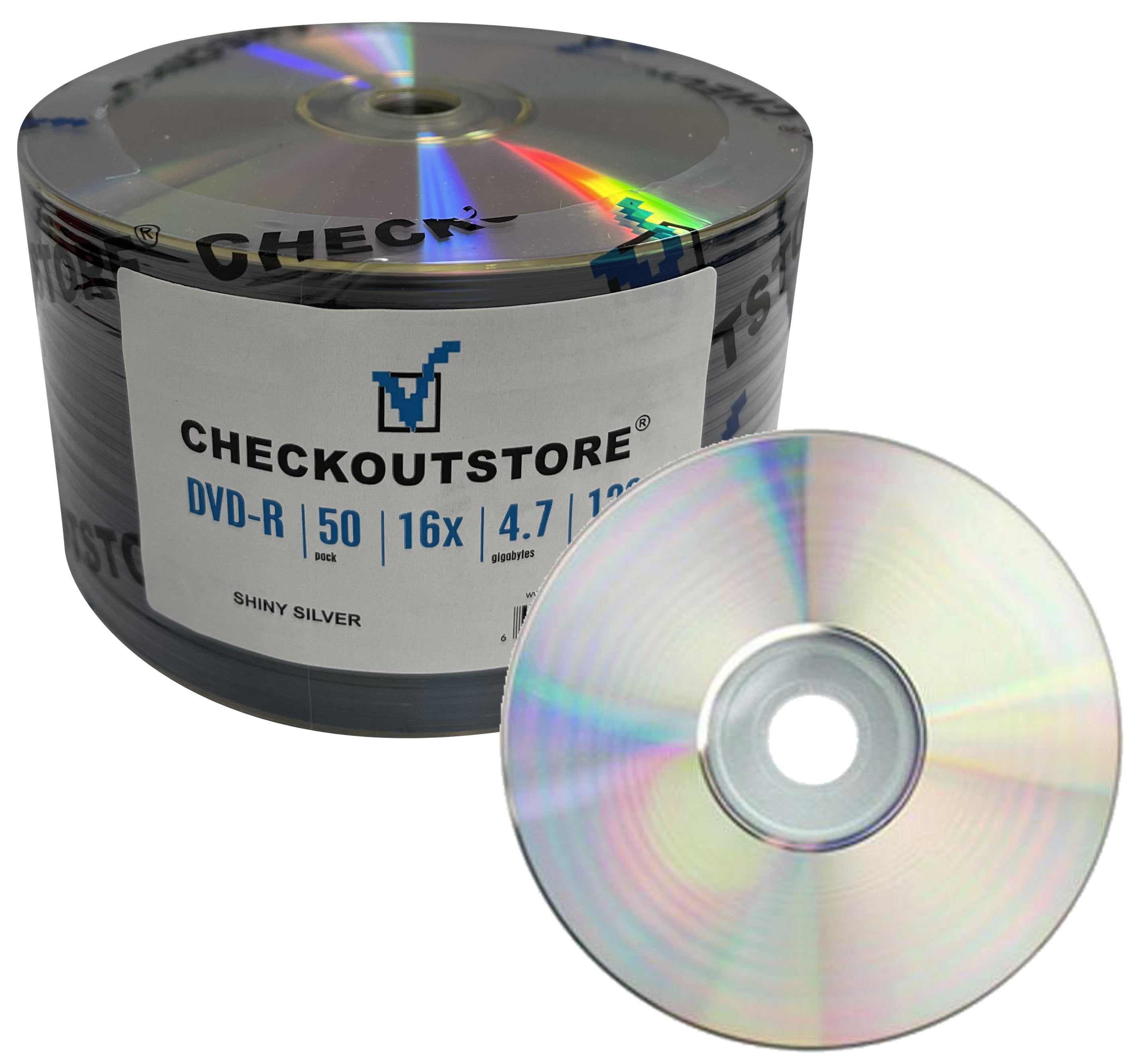 Grade A 16X DVD-R 4.7GB Shiny Silver (Shrink Wrap)