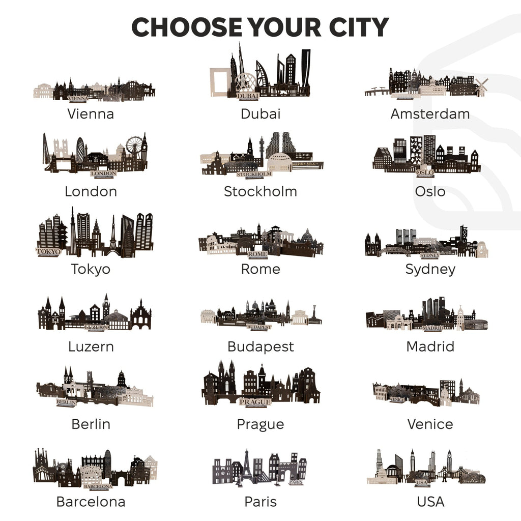 Wooden Travel Decor Memory City – Amsterdam