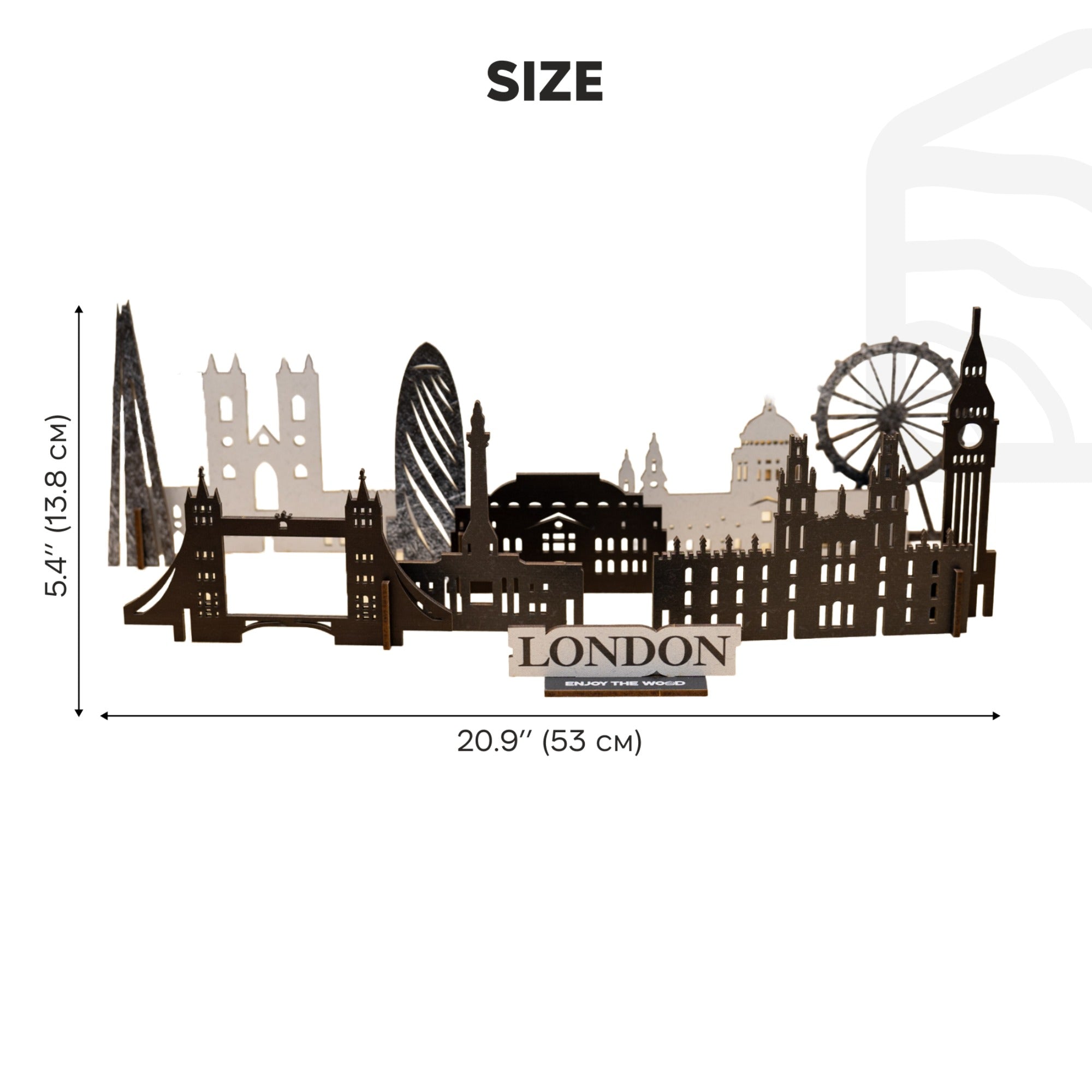 Wooden Travel Decor Memory City – London