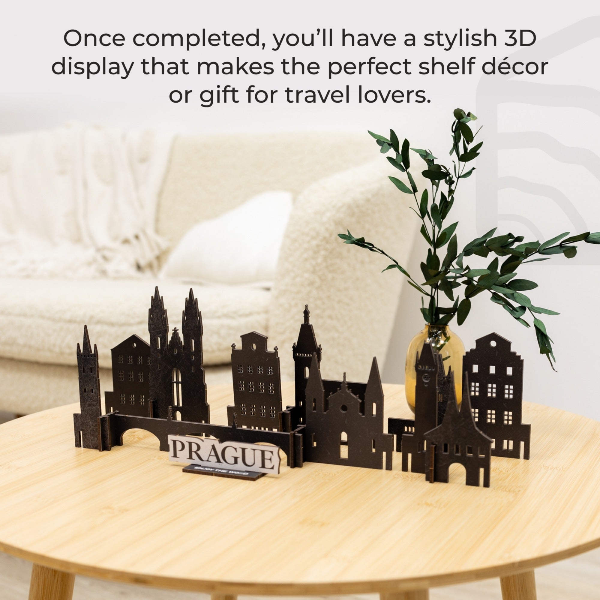 Wooden Travel Decor Memory City – Prague